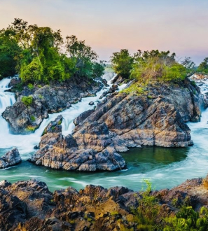 Tour Lào Cao nguyên Bolaven - Di sản Thế giới Wat Phou - Thác Khone Phapheng - Đảo Khone 4000 Đảo & Kỳ Quan Angkor Cambodia